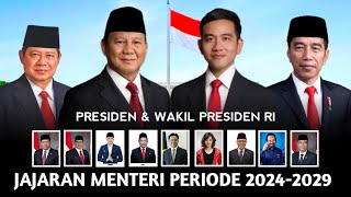 JAJARAN MENTERI TERBARU PRABOWO SUBIANTO  GIBRAN RAKABUMING RAKA PERIODE 20242029 [upl. by Frolick63]