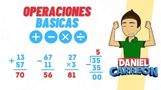 OPERACIONES BASICAS Suma resta multiplicación y division Super facil  Para principiantes [upl. by Janela]