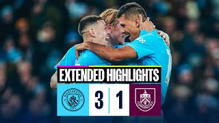 EXTENDED HIGHLIGHTS  MAN CITY 3  1 Burnley  Alvarez DOUBLE paves the way for big home win [upl. by Charmain369]