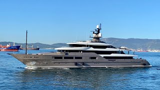 SOLO 72M Tankoa built Superyacht docking in Gibraltar [upl. by Baptista]