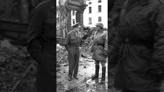 General Dwight Eisenhower amp General George Patton in Belgium 1944 ytshort ww2 general [upl. by Jacquie916]