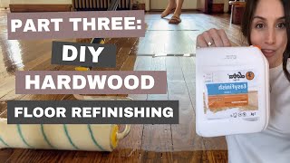 Part Three of DIY Refinishing Hardwood Floors How To Apply Water Based Polyurethane [upl. by Carothers]