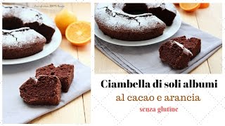 Ciambella di soli albumi al cacao e arancia  senza glutine [upl. by Erised49]