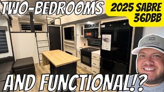 2 Bedroom 2 Bath RV amp Functional 2025 Sabre 36DBB [upl. by Htennaj]