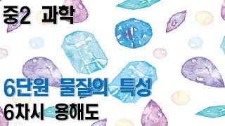 중2과학 6단원 6차시 물질의 특성 용해도 [upl. by Edbert]