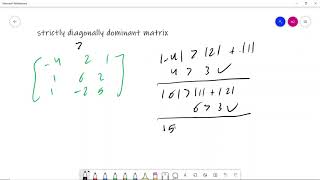 diagonally dominant matrix  مصفوفات [upl. by Nylaras]