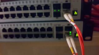 Installing 10 Gigabit SFP transcievers amp fiber optic links between switches [upl. by Odnamra]