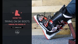 Helpful Hints  How To Try On New Ski Boots [upl. by Lucian]