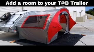 TB Side Tent This ingenious tent adds space to your Tab Trailer Setup video [upl. by Neevan229]