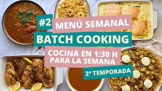 MENÚ SEMANAL 22 SEPTIEMBRE 🍲 Cocina en 130h para la semana 👩🏻‍🍳 BATCH COOKING EN ESPAÑOL  T2 [upl. by Yntrok433]