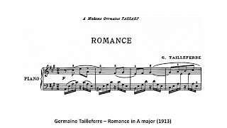 Germaine Tailleferre  Romance in A major 1913 [upl. by Tommie]