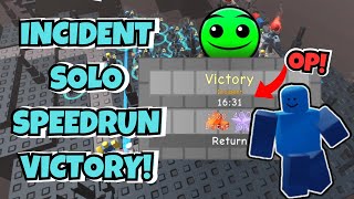 Solo Incident Victory Post Update Speedrun in Doomspire Defense  ROBLOX [upl. by Aynik]