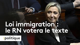 Loi immigration  le RN votera le texte [upl. by Eidnahs703]