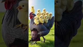 Chiken family animals chicken funny birds duck cute nature cuteanimals cat tiger [upl. by Aihsi]