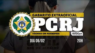 GABARITO EXTRAOFICIAL PC RJ  Técnico de Necropsia [upl. by Aikan374]