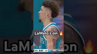 LaMelo Ball’s HEATING UP amp The Hornets Announcer is Charged Up 😤🔥Shorts [upl. by Kancler924]