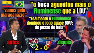 O quotMARACANAZZOquot da LDU falhou E A TRISTEZA EQUATORIANA com o título do FLUMINENSE diante da LDU [upl. by Tuneberg506]