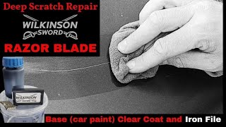 How To Repair DEEP SCRATCH in Car PaintRAZOR DIY [upl. by Barrie327]