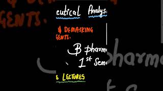 FREE B PHARMACY 1ST SEMESTER LECTURES ✅pharmacychemistry bpharmacy1stsem bpharmacy freelecture [upl. by Loar]