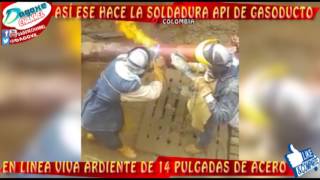 ASÍ SE HACE LA SOLDADURA API DE GASODUCTO EN LINEA VIVA ARDIENTE DE 14 PULGADA DE ACERO [upl. by Soilisav]