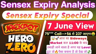 Sensex Expiry Day Strategy  Sensex Expiry Day Hero Zero Strategy amp Sensex Prediction For 7th June [upl. by Ymrej]