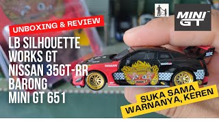 Nissan 35GTRR with Barong livery Mini GT 651 2 dari 3 wajib koleksi  UNBOXING and REVIEW [upl. by Atinuaj]