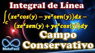 Integral de línea por teorema fundamental en CAMPO CONSERVATIVO [upl. by Sari]