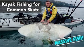 Kayak Fishing for Common Skate in Scotland Massive Fish [upl. by Sikorski]