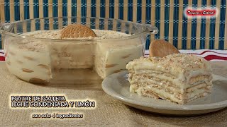 FACIL Y RIQUISIMO POSTRE DE GALLETA CON LECHE CONDENSADA Y LIMÓN SIN HUEVO y sin cocinar nada [upl. by Ardnaik277]