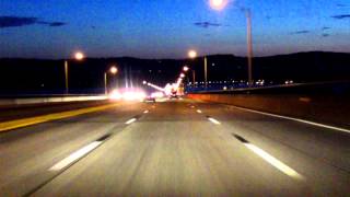 Tappan Zee Bridge northwestbound Sunset [upl. by Eilsil382]