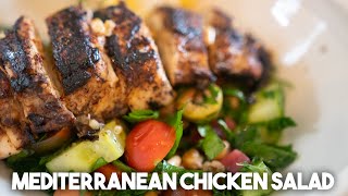 How to eat healthier  Mediterranean Chicken Salad  Kravings [upl. by Aret180]