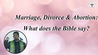 Marriage Divorce amp Abortion What does the Bible say  Fr Antony Parankimalil VC [upl. by Ivette493]