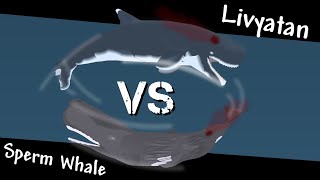 Sperm Whale VS Livyatan  SNP  Stick Nodes Pro  Whale Battle LOL [upl. by Jordans705]