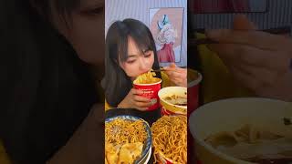 Eating Challenge Eggs Noodles Mukbang mukbang shorts [upl. by Madlen]