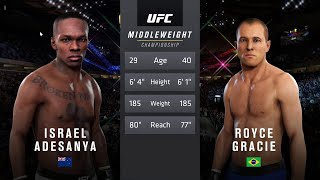 ISRAEL ADESANYA VS ROYCE GRACIE UFC [upl. by Goddord]