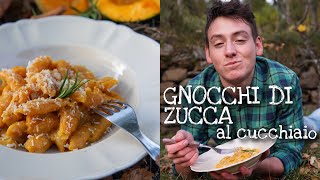 GNOCCHI DI ZUCCA AL CUCCHIAIO senza spianatoia  facili veloci morbidi e golosi  ricetta perfetta [upl. by Aneis]