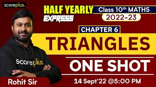 Class 10 Maths  Chapter  6  Triangles One Shot  Rohit sir [upl. by Nollie]