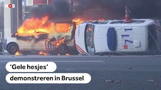 BRUSSEL Protest gele hesjes escaleert [upl. by Obeng860]