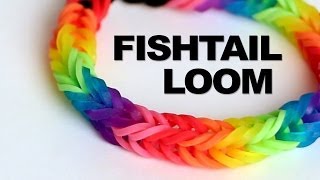 Fishtail Loom Bracelet  Tutorial  Rainbow Loom [upl. by Nnylamme]