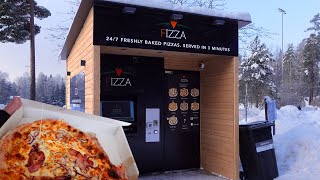 Worlds Most Popular Pizza Vending Machine  Testing a Pizza Vending Machine in Finland [upl. by Nojid]