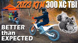 2023 KTM 300 XC TBI  First Ride amp Impressions [upl. by Nerra]