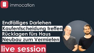 Live  Facebook Annuitäten oder endfällige Darlehen 4 Fragen aus der Community [upl. by Anirol890]