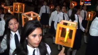 DESFILE DE ANTORCHAS EN VILLANUEVA C [upl. by Adnilg]