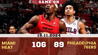 Miami Heat 106 vs 89 Philadelphia 76ers  Maç Özeti  19112024  2425 NBA Sezonu [upl. by Gardy]