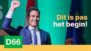 D66 — Speech Rob Jetten  Uitslagenavond EP24 [upl. by Cosette]