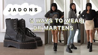 HOW TO STYLE DOCS  5 Ways to Style Doc Martens Jadon Boots Fall Outfits [upl. by Phyllida178]