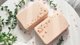 Making PINK HIMALAYAN SALT amp SILK Cold Process Soap with Essential Oils [upl. by Ellesij]