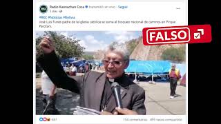 El hombre que pidió que Evo vuelva al poder no es sacerdote como aseguró Radio Kawsachun Coca [upl. by Esenwahs]