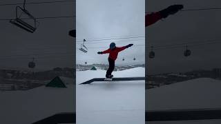 flat bar front board snowboarding snowboardtricks snowboardtime snowboard learntosnowboard [upl. by Anor]