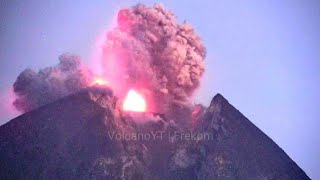 Vulkan Merapi in Indonesien spuckt Lava [upl. by Gosselin]